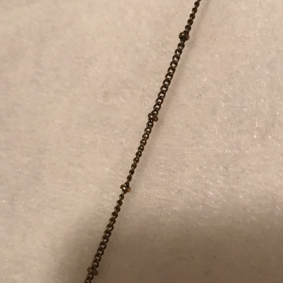 Alt’d State necklace in EUC, bronzed finish with medallion of green&brown gems🍀 - Picture 5 of 6